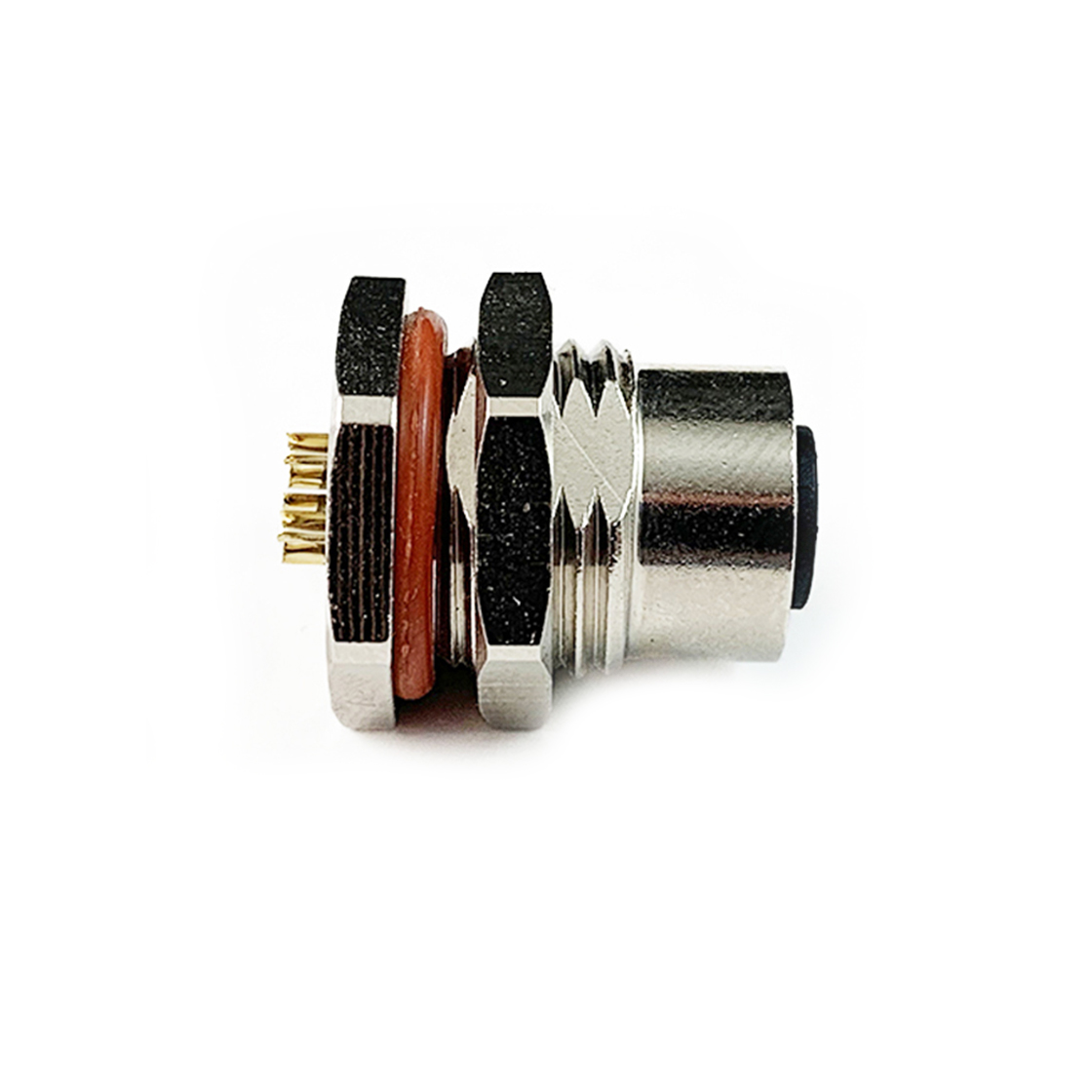 M12防水连接器线端母头 前锁面板式M16.PG9 SW17T