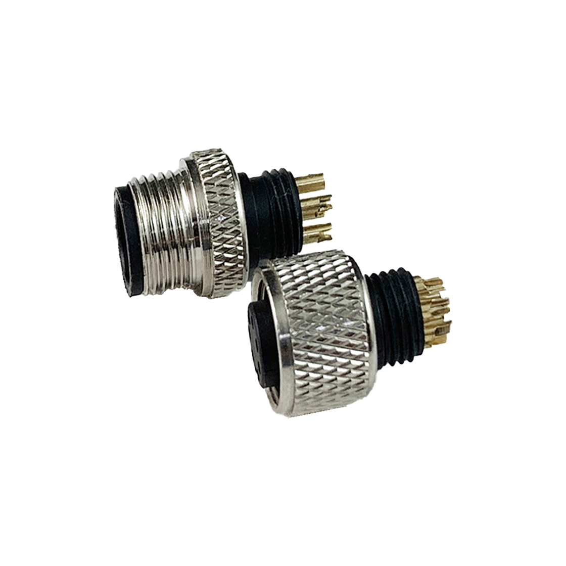 M12防水连接器线端公头 C款+11.8L双网纹螺丝