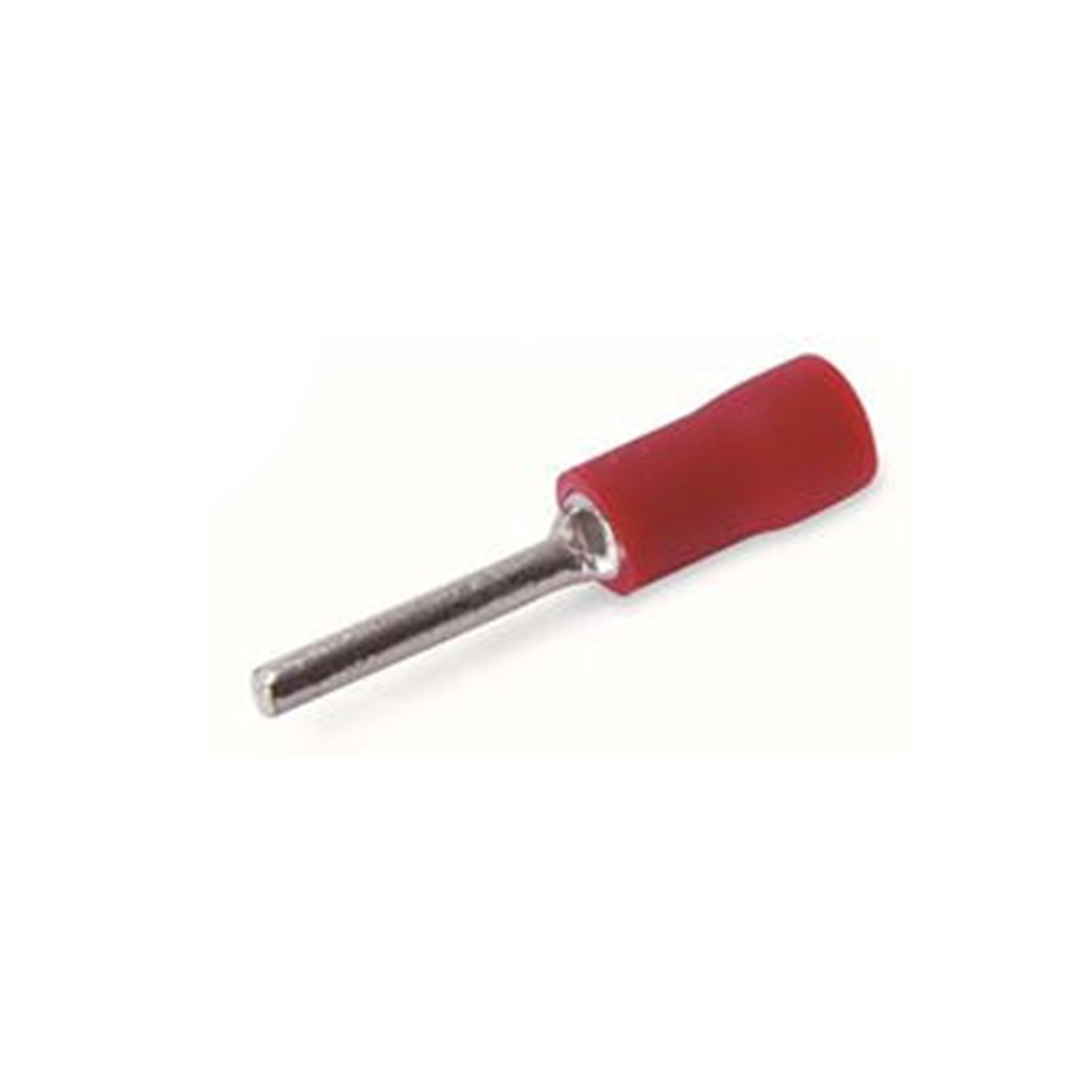 PVC绝缘护套针形单粒端子 PTV1.25-12 压线16-22AWG（0.5-1.5mm²）