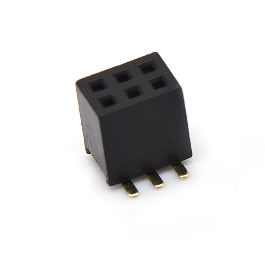 FH1276 排母连接器 Pitch 1.27mm 180° 双排 SMT+CAP 排母H4.3 W3.0 PC4.8
