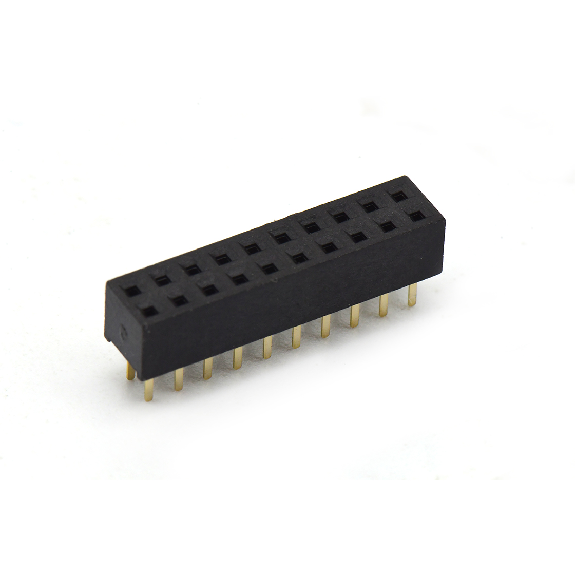 FH2005 排母连接器 Pitch 2.00mm 180° 双排 DIP U型排母 H4.3 W4.5 PC2.8