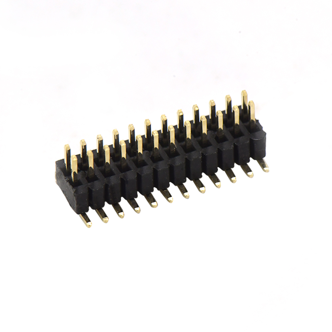 PH1007 排针连接器 Pitch 1.0mm 180° 双排排针 带柱 SMT+CAP H1.5