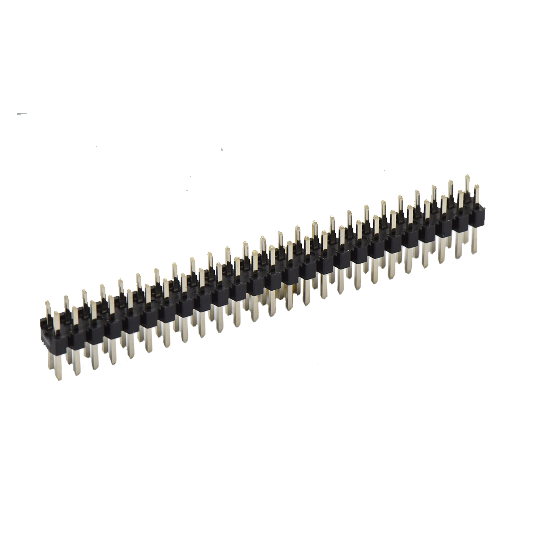PH2005 排针连接器 Pitch 2.00mm 180°双排 单塑 排针 L=8.8MM 2X25Pin 黑色 镀全金G/F HF
