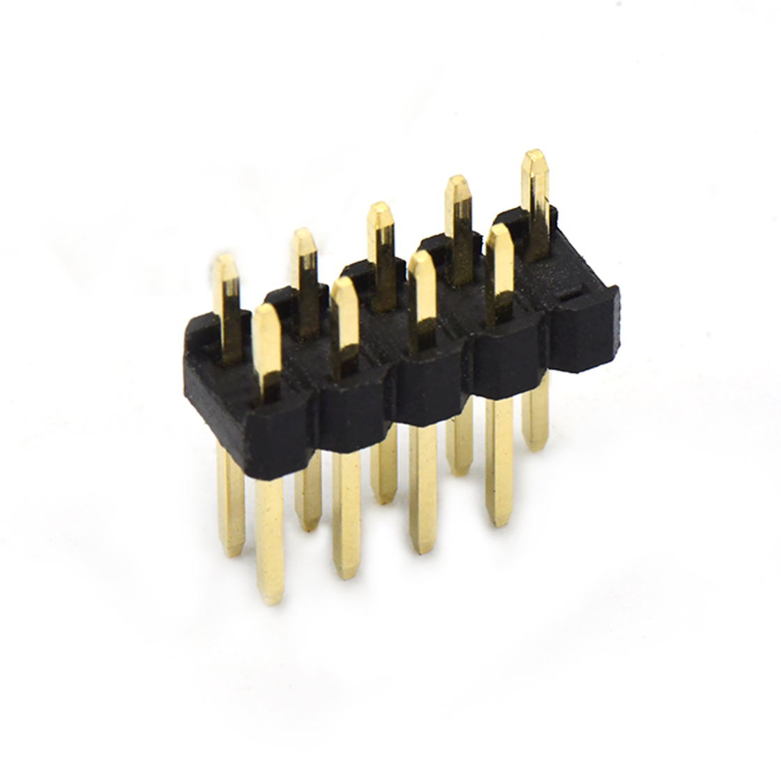 PH2541 排针连接器 Pitch 2.54mm 180° 双排 DIP 2X5P 单塑排针 空第10P L=11.5MM PC 3.0