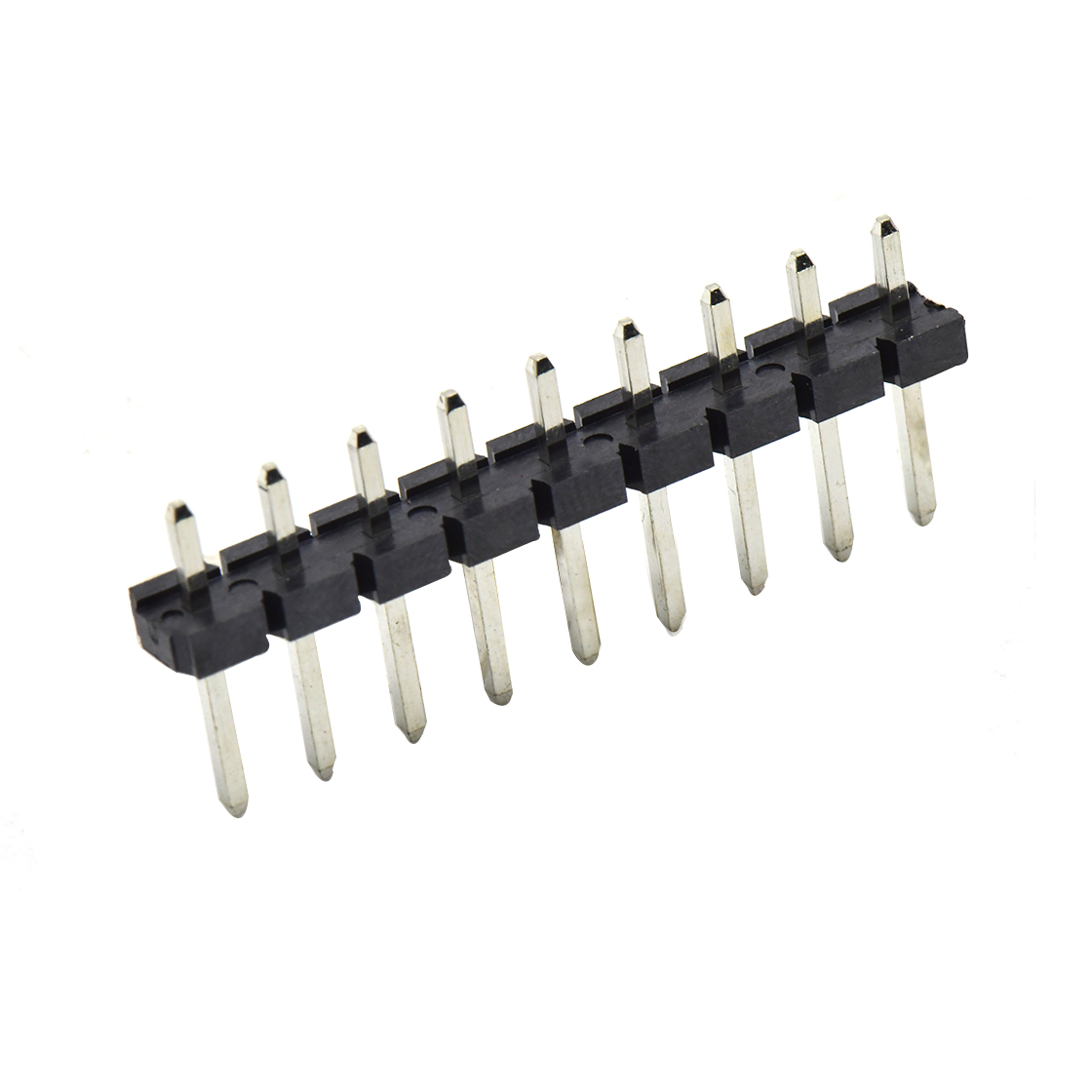 PH5081 排针连接器 Pitch 5.08mm 180° 单排针 DIP H2.5 PA6.5 PC3.0 9Pin 黑色 LCP，94V-0 镀雾锡