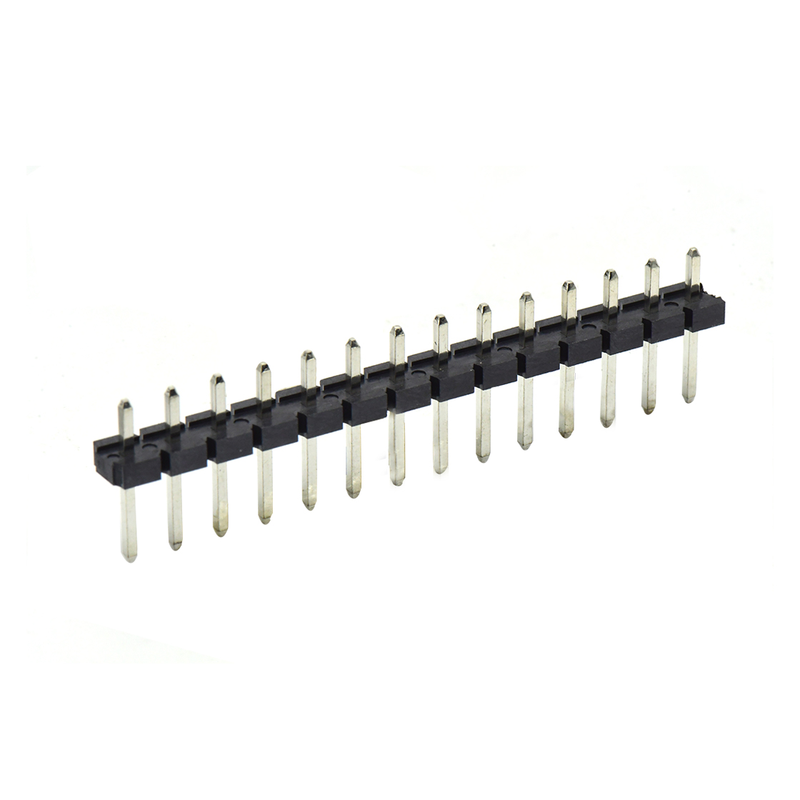 PH5081 排针连接器 Pitch 5.08mm 180° 单排针 DIP H2.5 PA8.8 PC2.9 L=14.2 14Pin 黑色 LCP，94V-0 镀雾锡