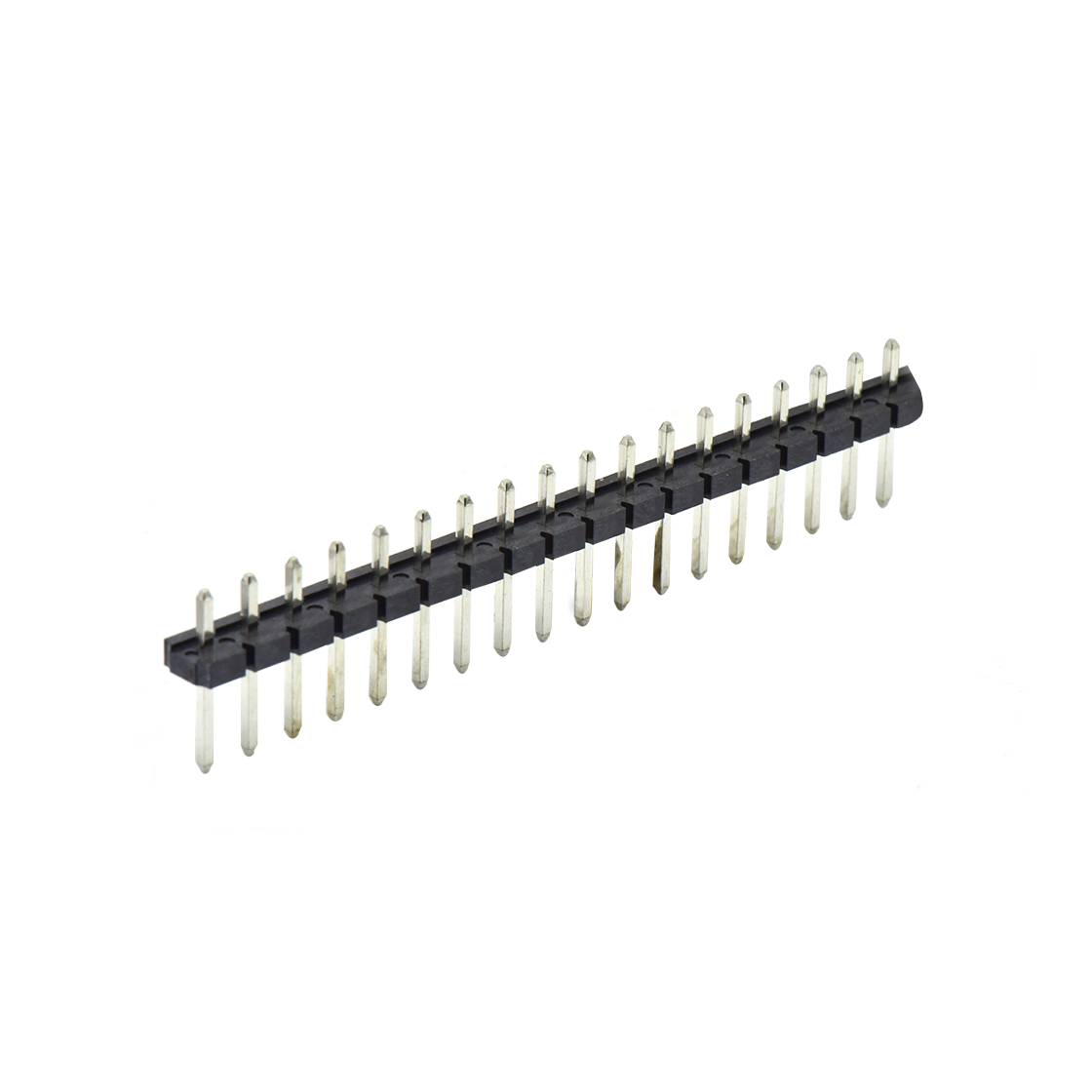 PH5081 排针连接器 Pitch 5.08mm 180° 单排针 DIP H2.5 PA8.8 PC2.9 L=14.2 18Pin 黑色 LCP，94V-0 镀雾锡