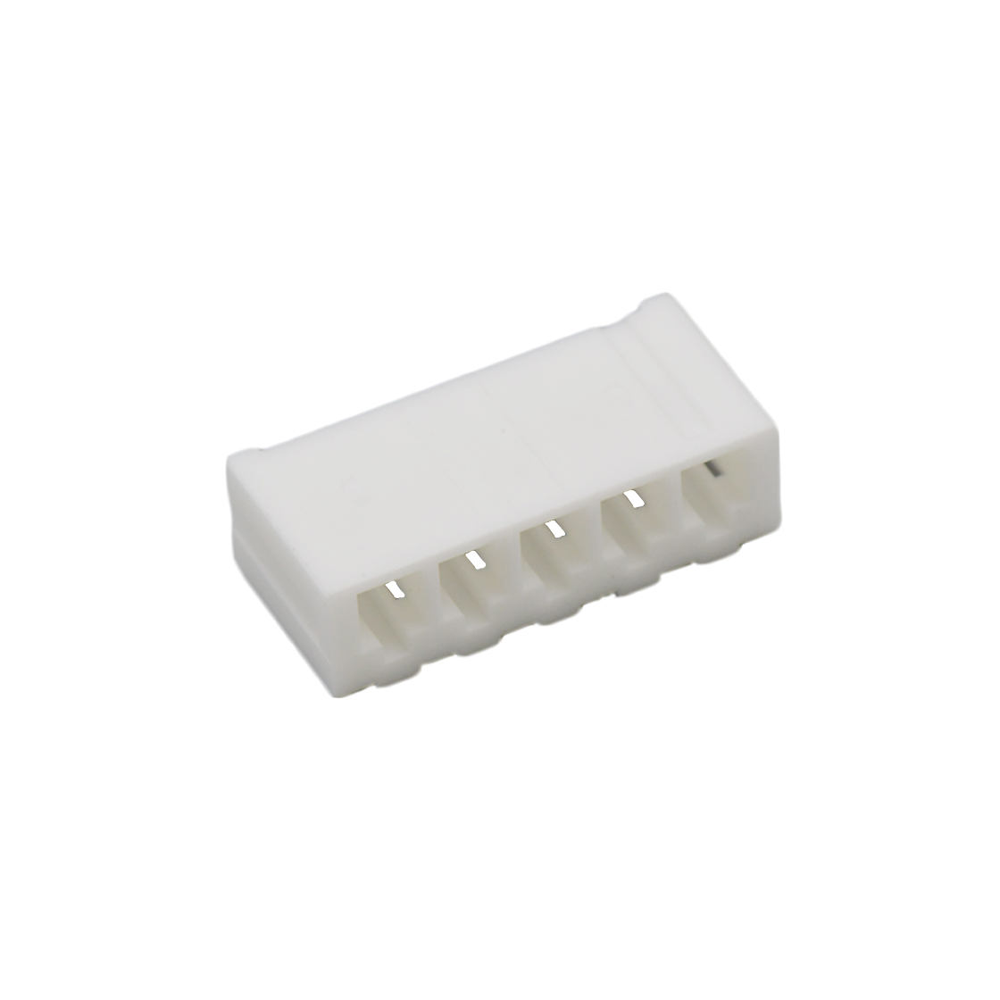 B2512板对板连接器Pitch 2.50mm 180°胶壳 05Pin白色 PA66, UL94V-0