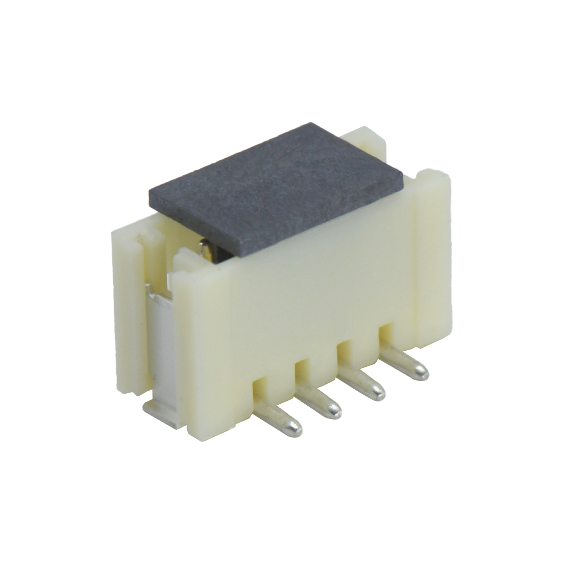 胜蓝1.5线对板连接器 直立式180°单排SMT型 Wafer 4Pin 本色 HF