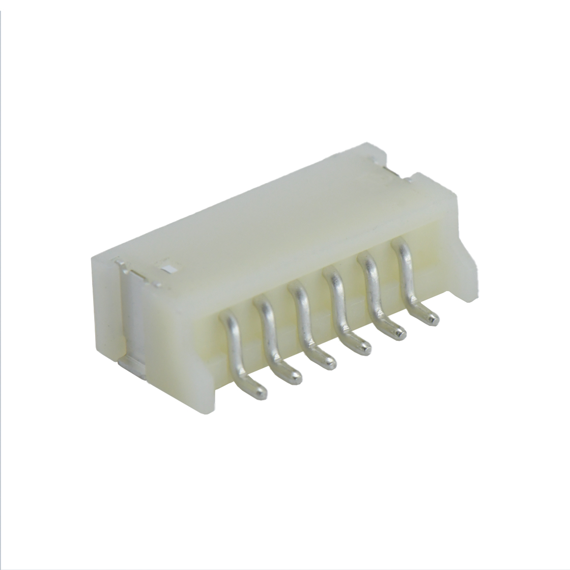 胜蓝1.5线对板连接器 卧式90°单排SMT型 Wafer 6Pin 本色 HF