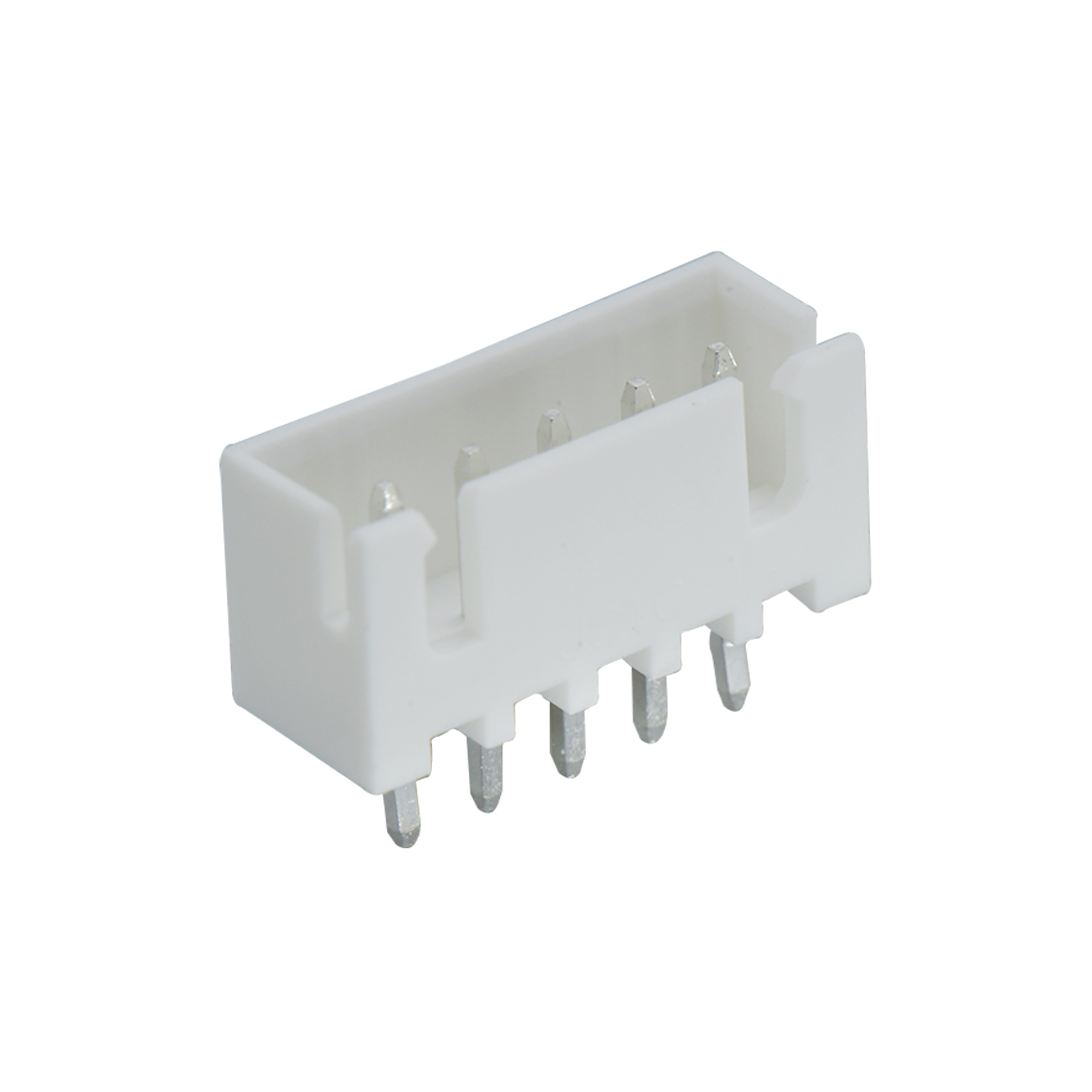 胜蓝2.5线对板连接器 180°单排DIP型 打外K Wafer 5Pin 本色 HF