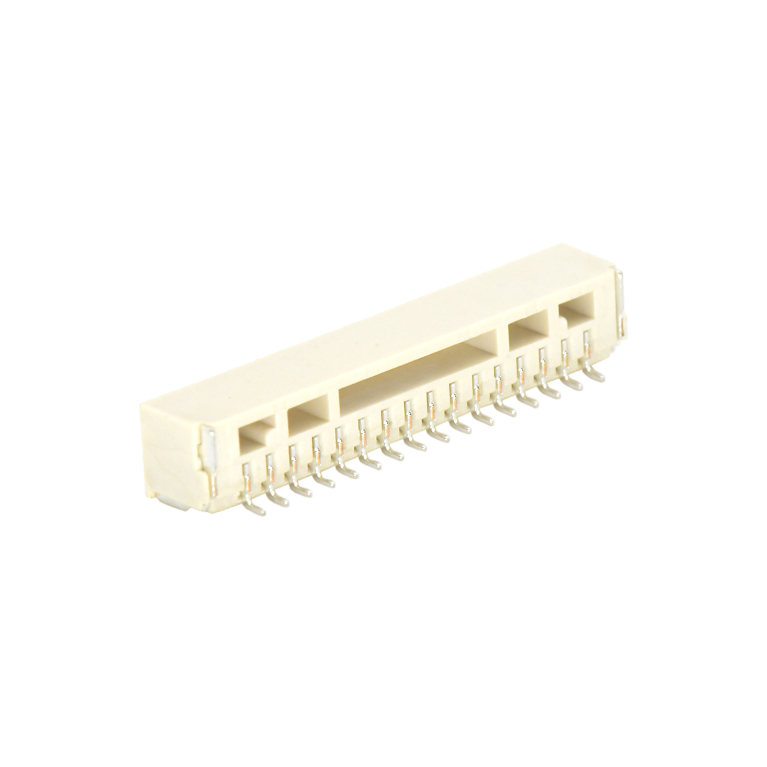 A1257线对板连接器Pitch 1.25mm 90° 单排卧贴 Wafer 16Pin本色 亮锡