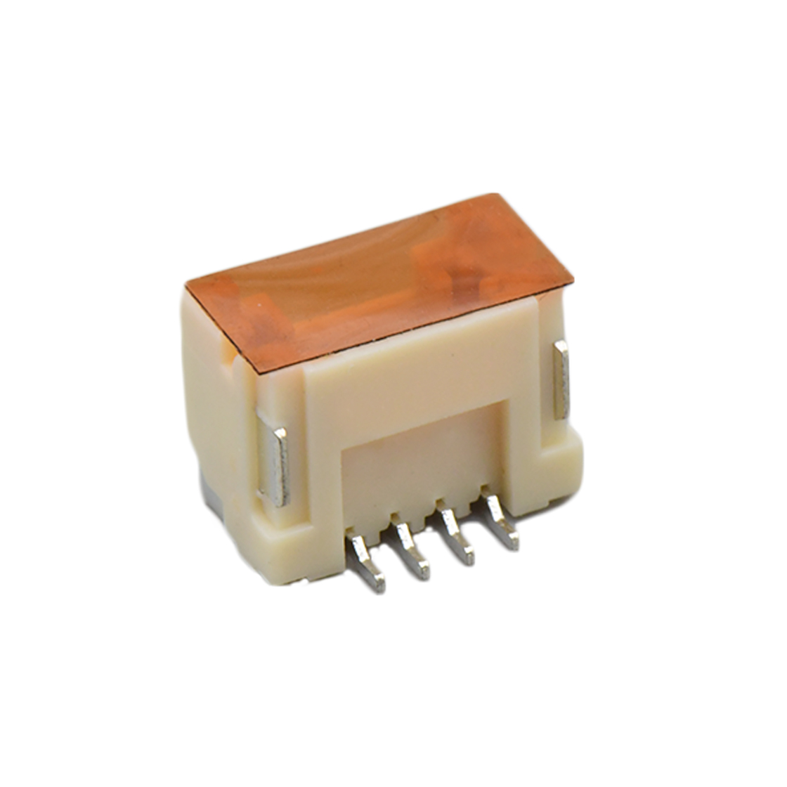A1504线对板连接器Pitch 1.50mm 180°单排立贴 Wafer 无LOGO 4Pin本色镀亮锡