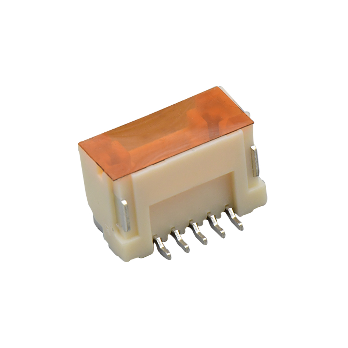A1504线对板连接器Pitch 1.50mm 180°单排立贴 Wafer 无LOGO 5Pin本色镀亮锡