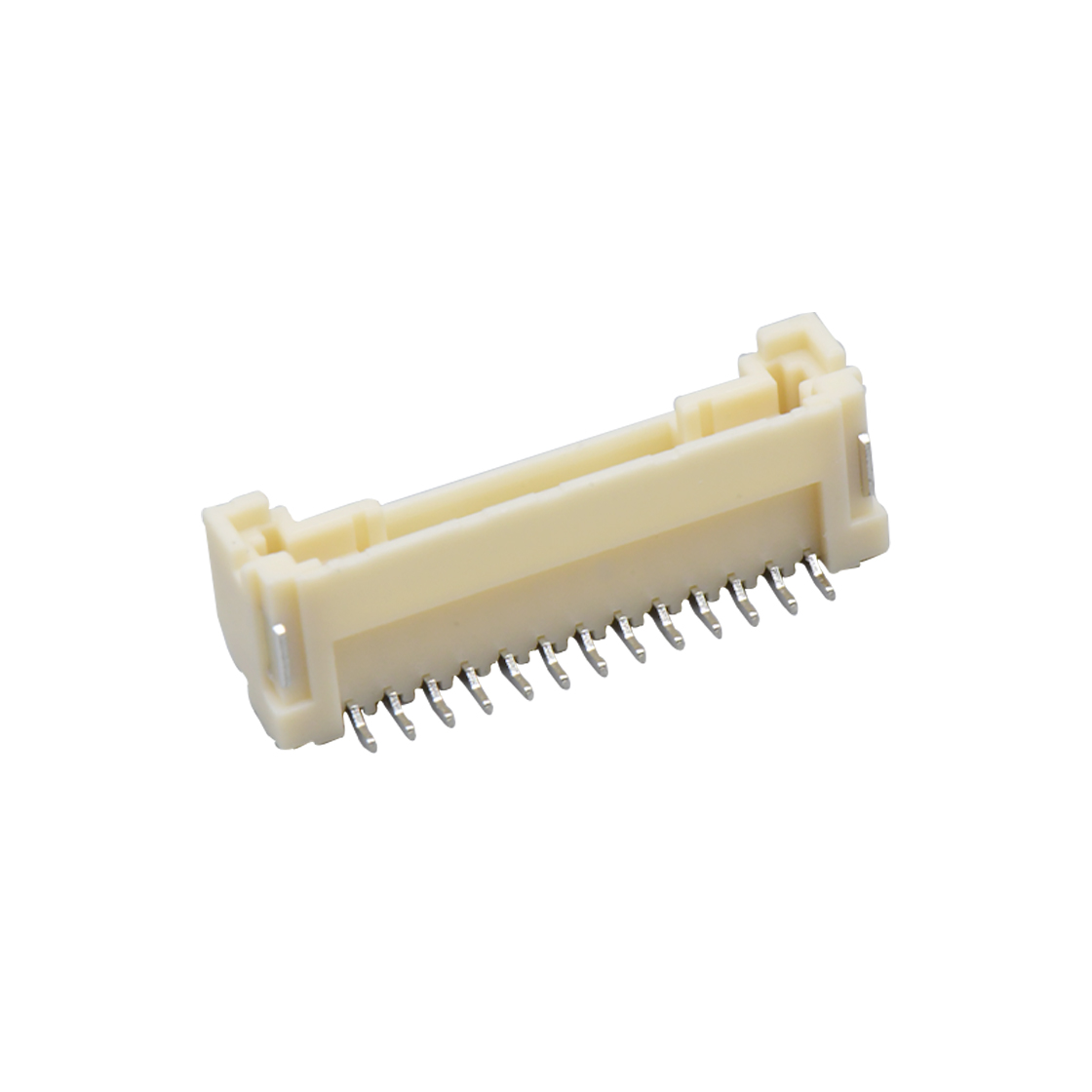 A1504线对板连接器Pitch 1.50mm 180°单排立贴 Wafer 无LOGO 13Pin本色镀亮锡