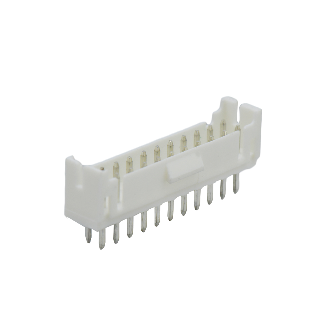 A2006线对板连接器Pitch 2.00mm 180°双排立插带扣 Wafer无卤 2x11Pin白色镀亮锡
