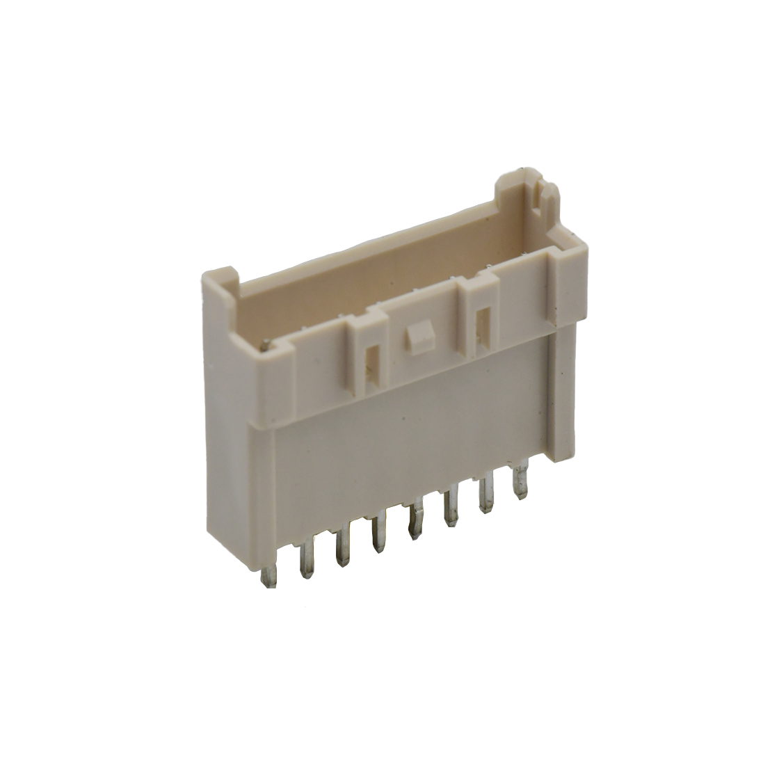 A2508线对板连接器Pitch 2.50mm单排 Wafer 加长款打K 带柱 8Pin本色 PA66