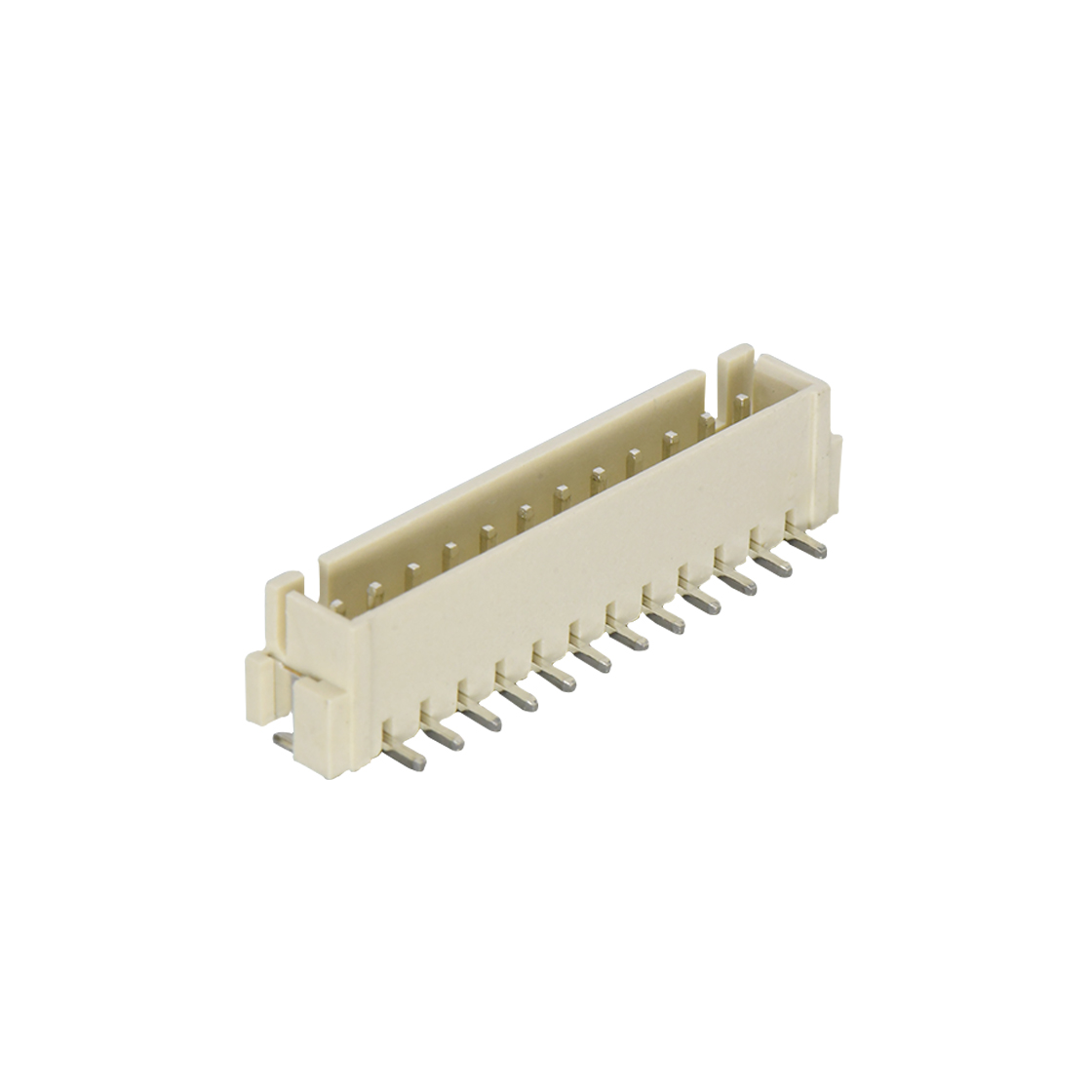 A2509线对板连接器Pitch 2.50mm 180°单排立贴 无卤Wafer 12Pin本色镀亮锡