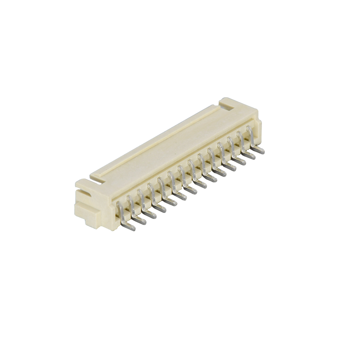 A2509线对板连接器Pitch 2.50mm 90°单排卧贴 无卤Wafer 14Pin本色镀亮锡