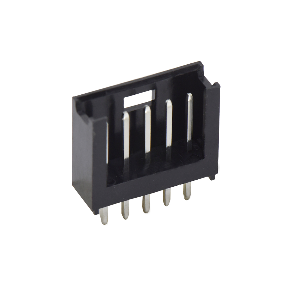A2549线对板连接器Pitch 2.54mm 180° 单排立插 DIP型 Wafer5P 黑色镀亮锡