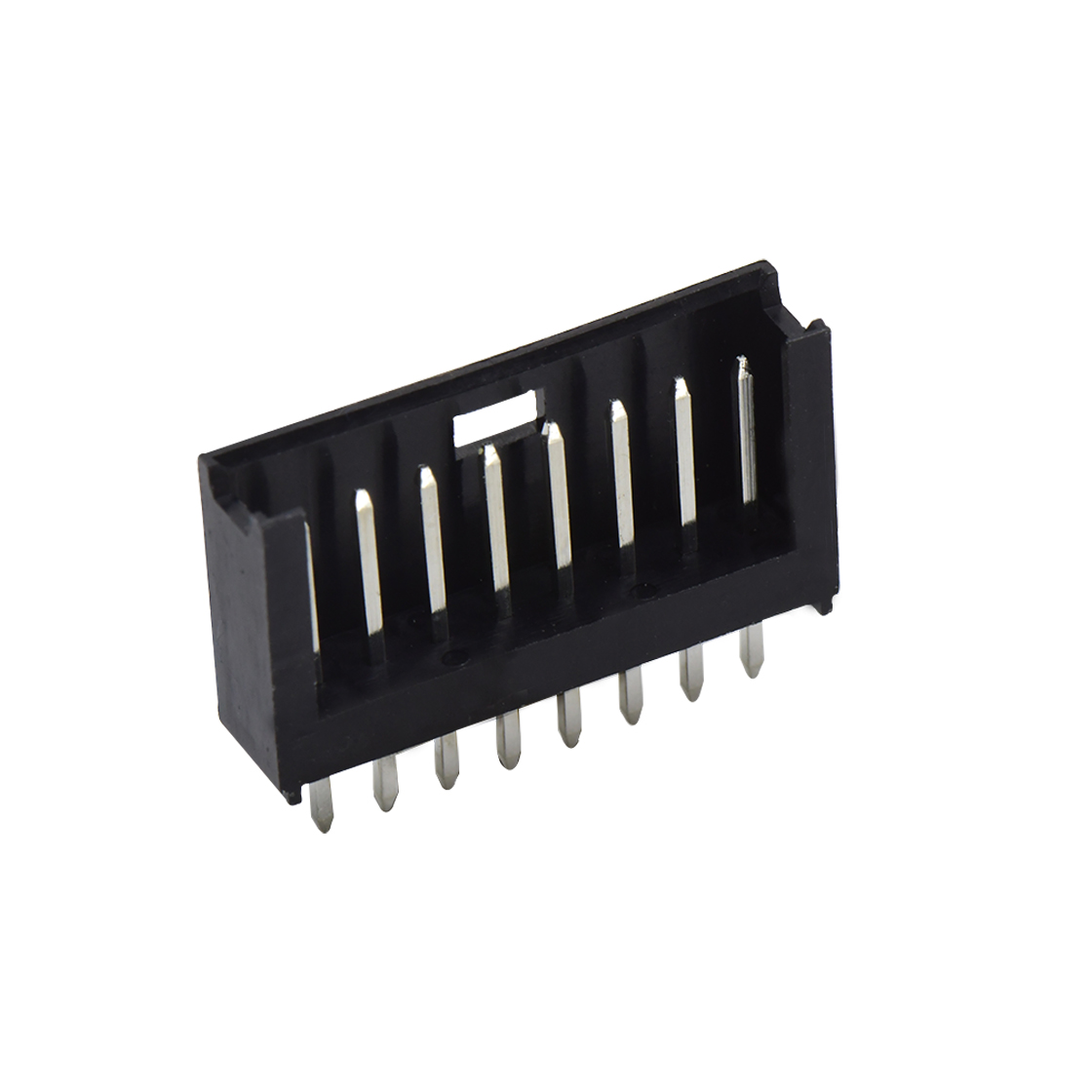 A2549线对板连接器Pitch 2.54mm 180° 单排立插 DIP型 Wafer8P 黑色镀亮锡