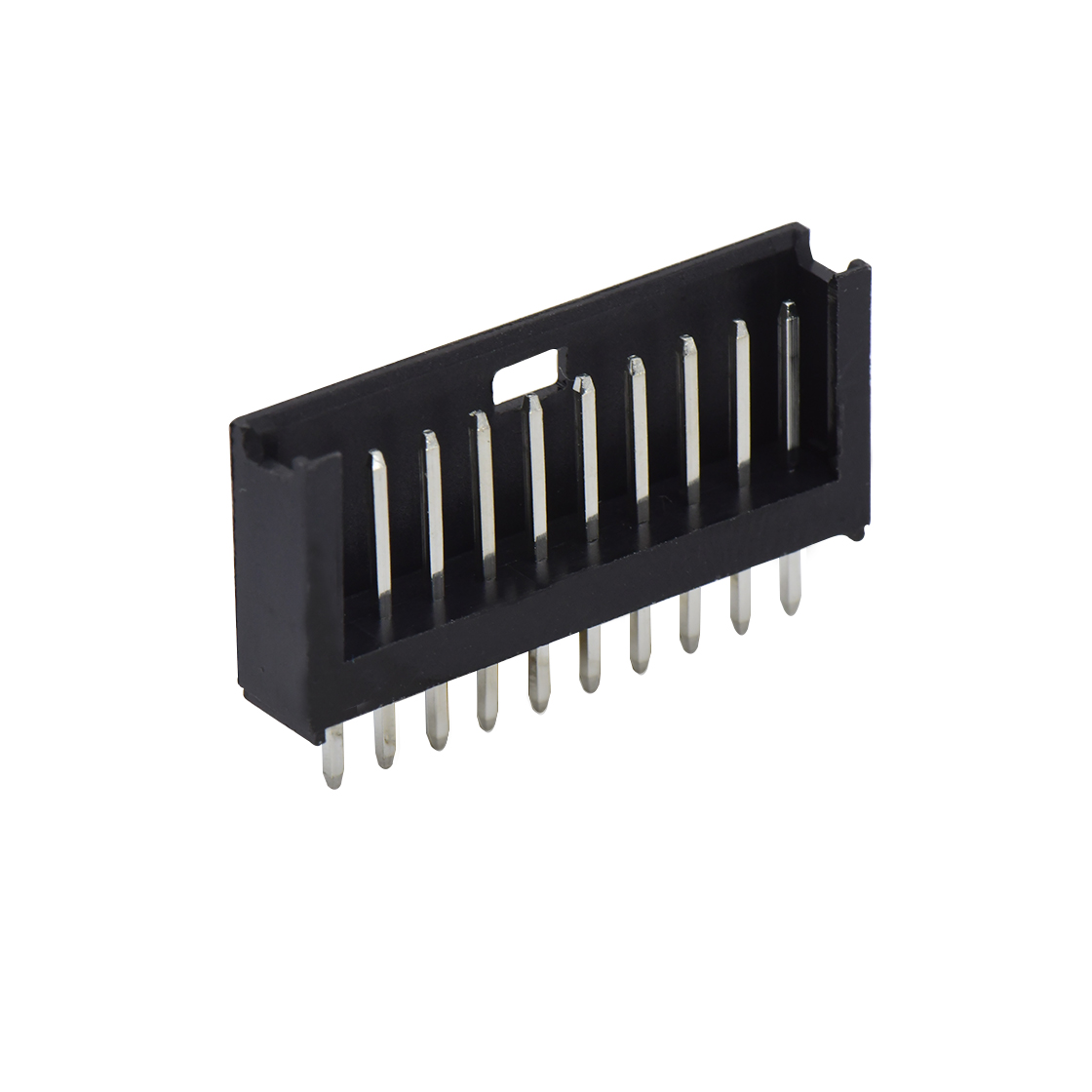 A2549线对板连接器Pitch 2.54mm 180° 单排立插 DIP型 Wafer10P 黑色镀亮锡