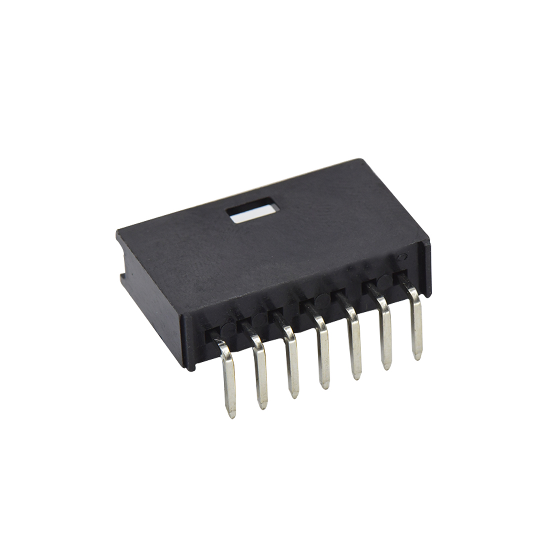 A2549线对板连接器Pitch 2.54mm 90° 单排卧插 DIP型 Wafer7P 黑色镀亮锡