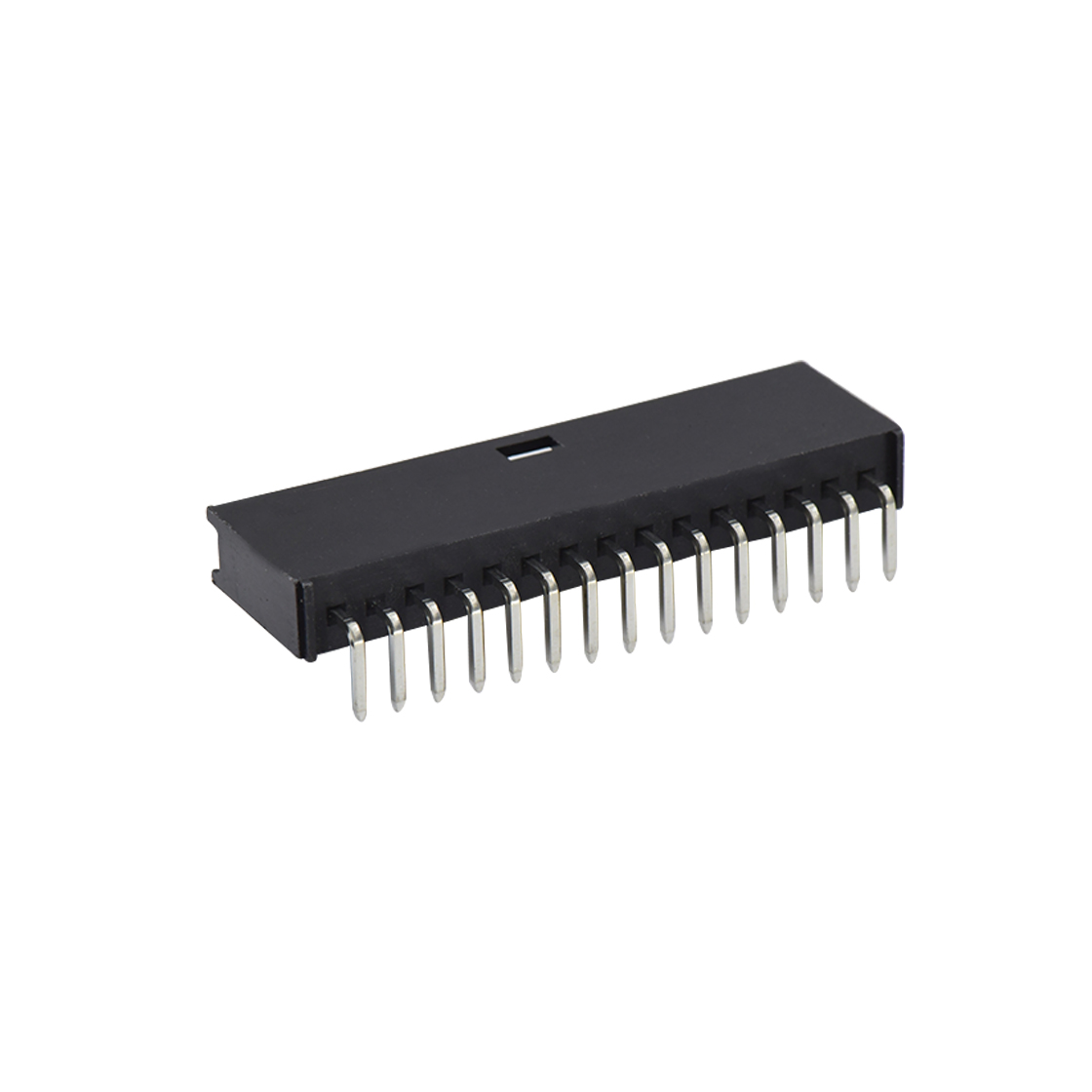 A2549线对板连接器Pitch 2.54mm 90° 单排卧插 DIP型 Wafer15P 黑色镀亮锡