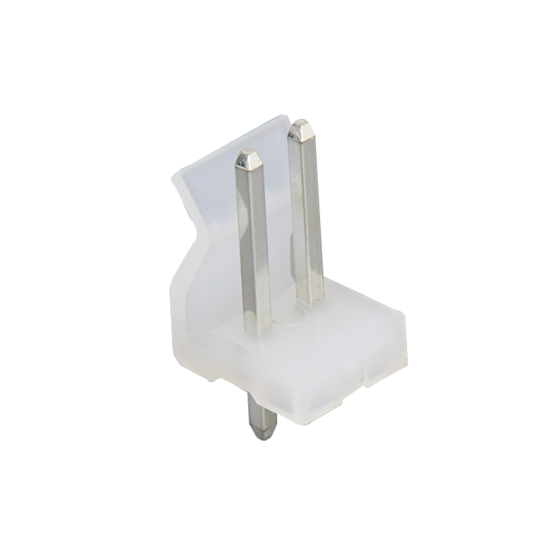 A3963线对板连接器Pitch 3.96mm 180° 单排立插 弯背 Wafer 02Pin本色 亮锡