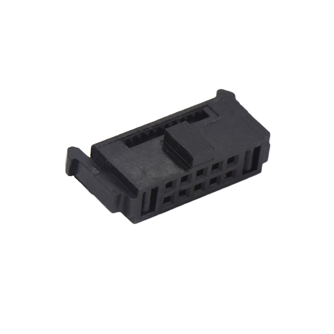 D1274 IDC连接器 Pitch 1.27mm 180° 双排 DIP 有鼻 公座 （3件套）反扣