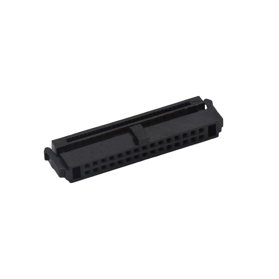 D1274 IDC连接器 Pitch 1.27mm 180° 双排 DIP 有鼻 公座 （3件套）反扣 2X17Pin 黑色 PBT，94V-0 镀全金G/F