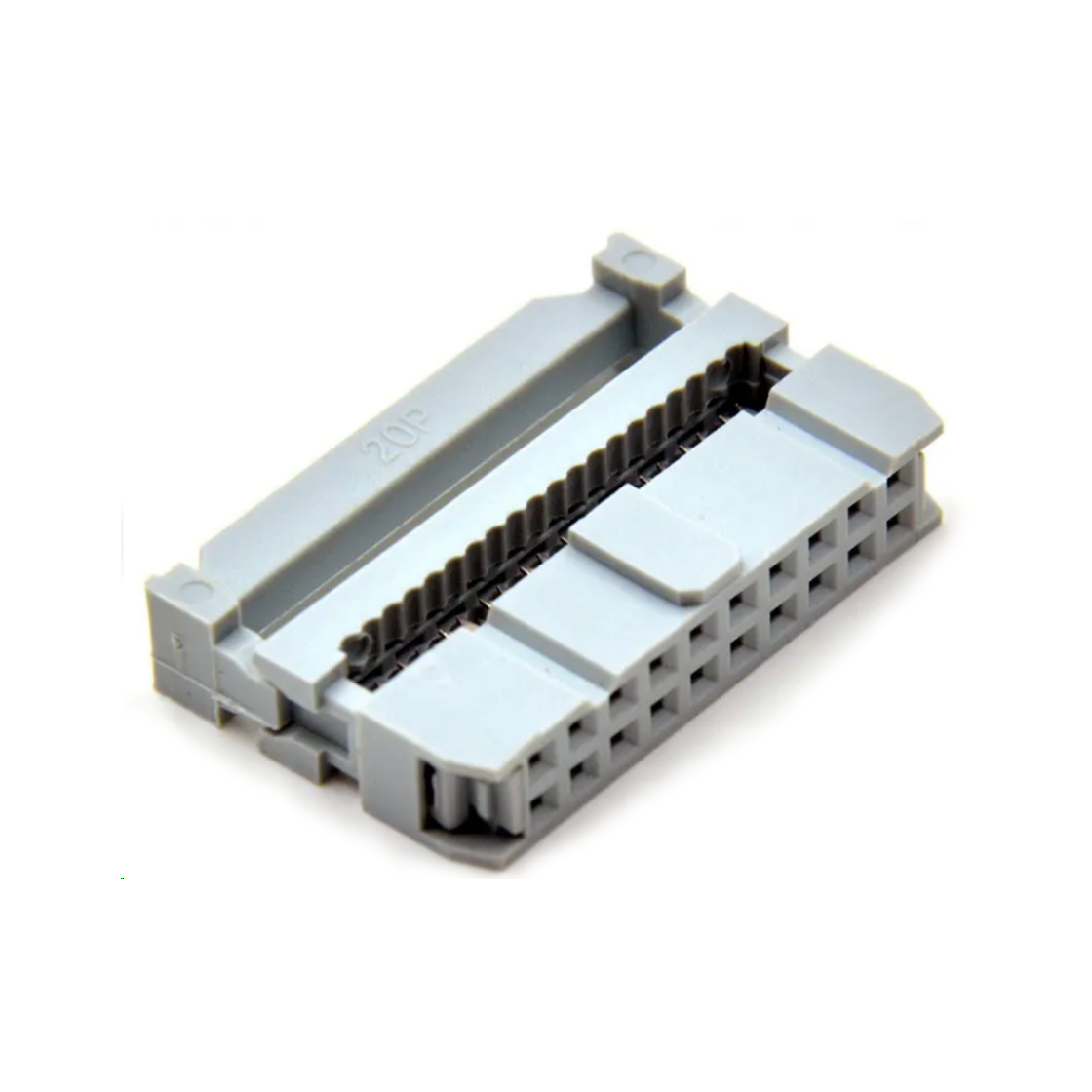 D2553 IDC连接器 Pitch 2.54mm 180° 双排 DIP IDC 三件套 2X10P 灰色 PBT，94V-0 镀半金G/F