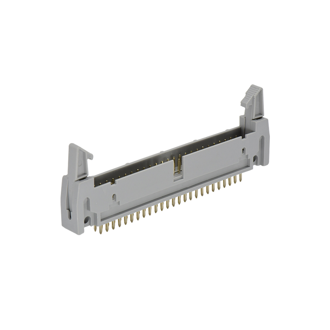 EJ2553 牛角连接器 Pitch 2.54mm 180°双排 DIP 牛角 PC:3.60MM 2X25Pin 灰色 镀全金G/F