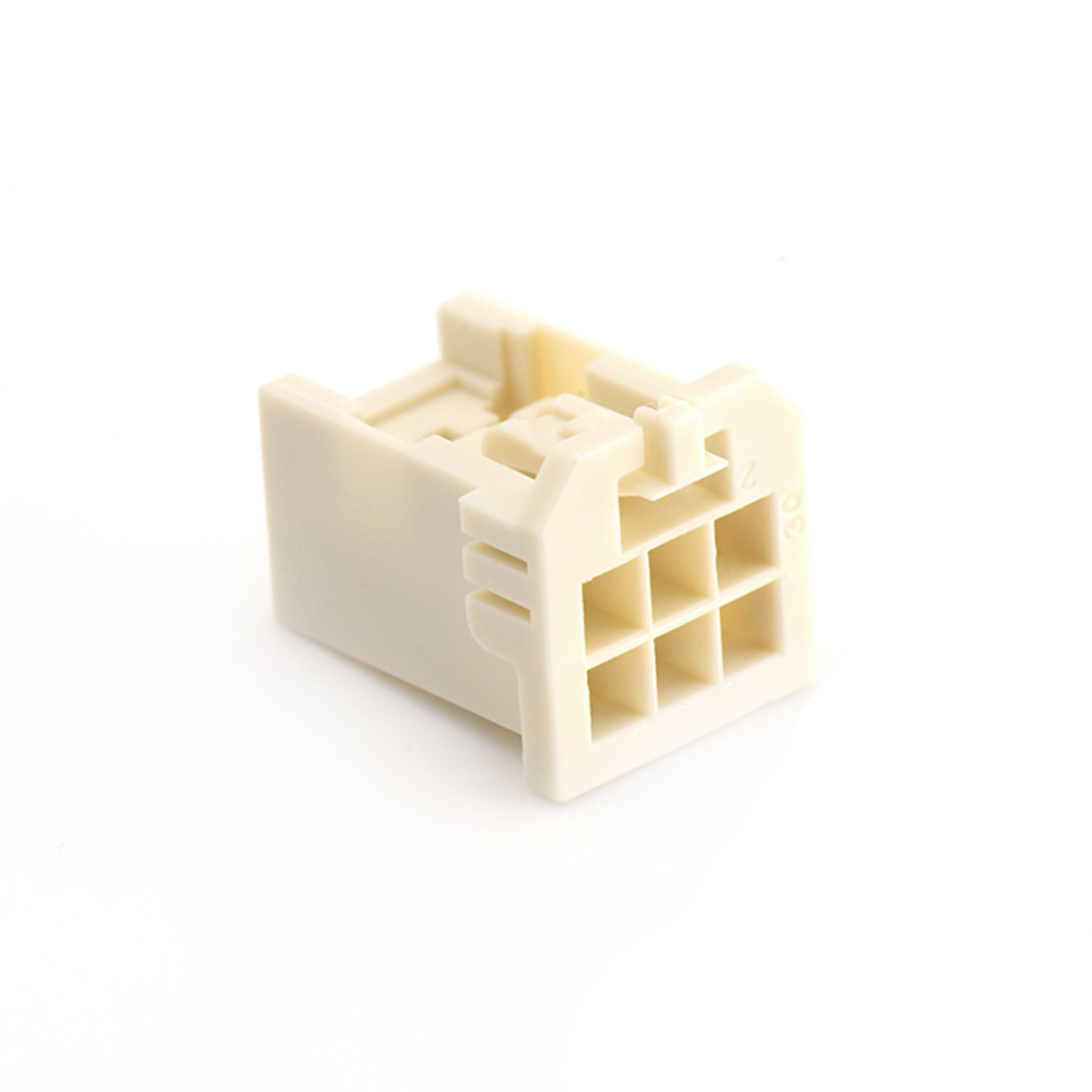 A2036线对板连接器Pitch 2.00mm双排带扣胶壳无Logo 2x3Pin本色