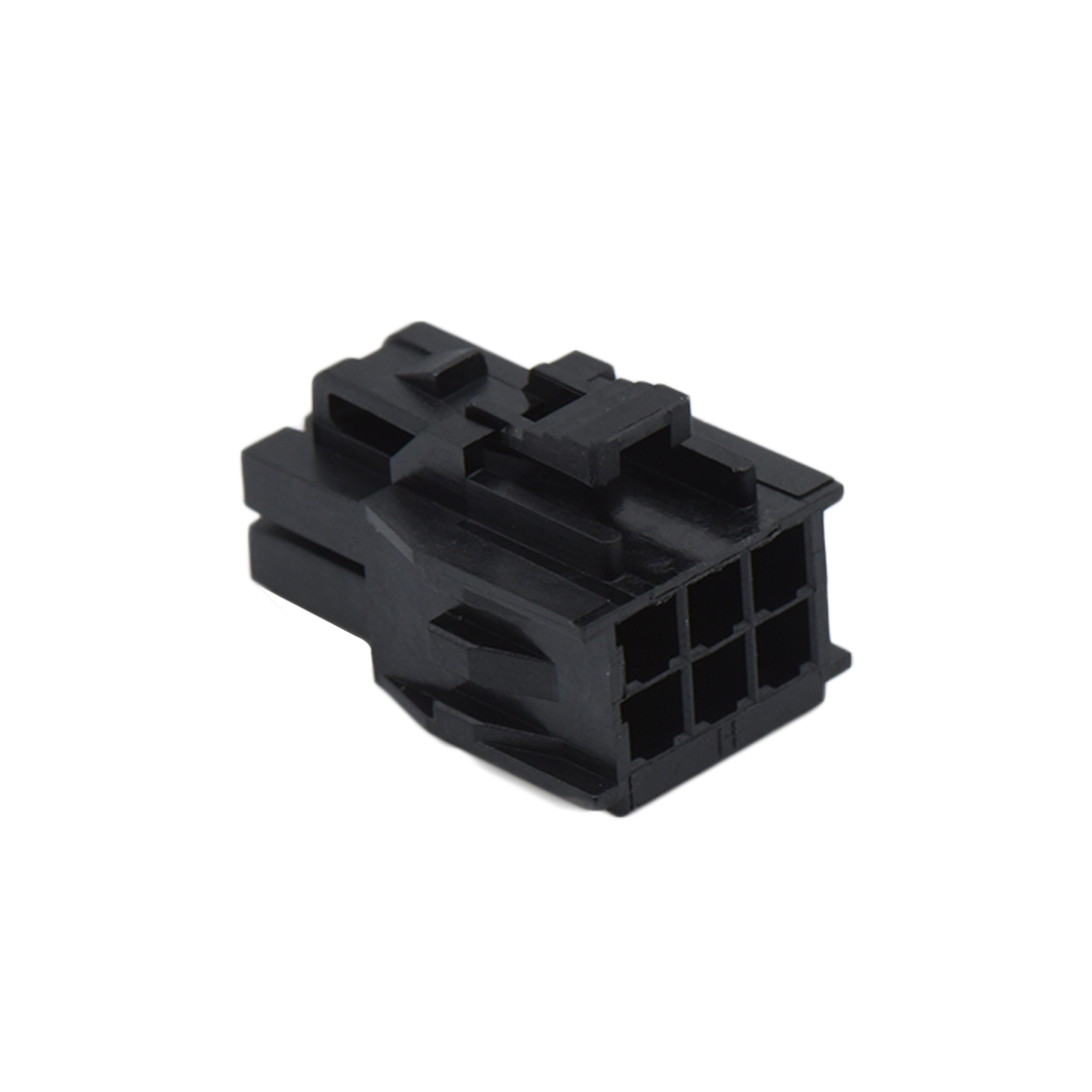 A2514线对板连接器Pitch 2.50mm双排公胶壳 06Pin黑色