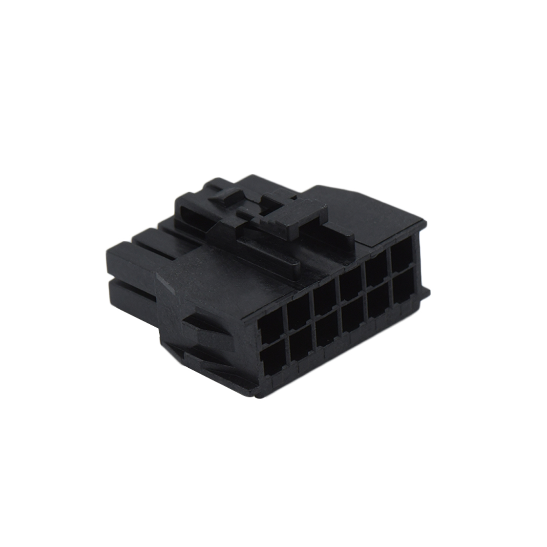 A2514线对板连接器Pitch 2.50mm双排公胶壳 12Pin黑色