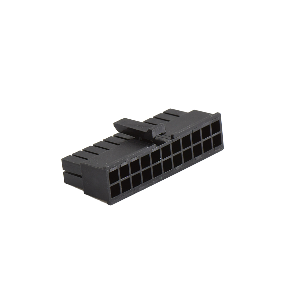 C3030线对线连接器Pitch 3.00mm双排带扣胶壳 2x11Pin黑色