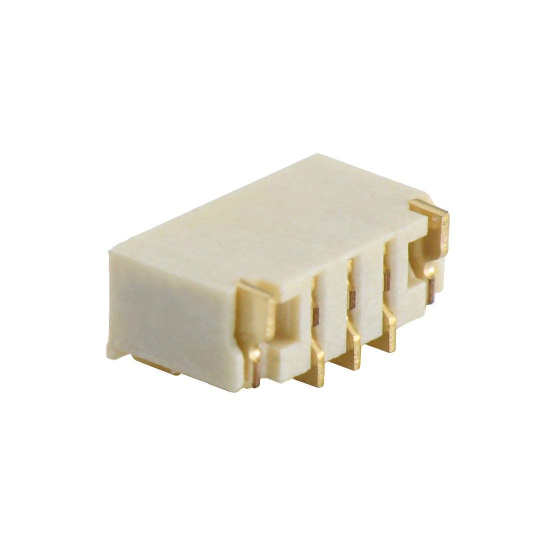 D0801刺破式连接器Pitch 0.80mm单排90°卧贴Wafer 3Pin 米黄色 镀全金G/F 1u"