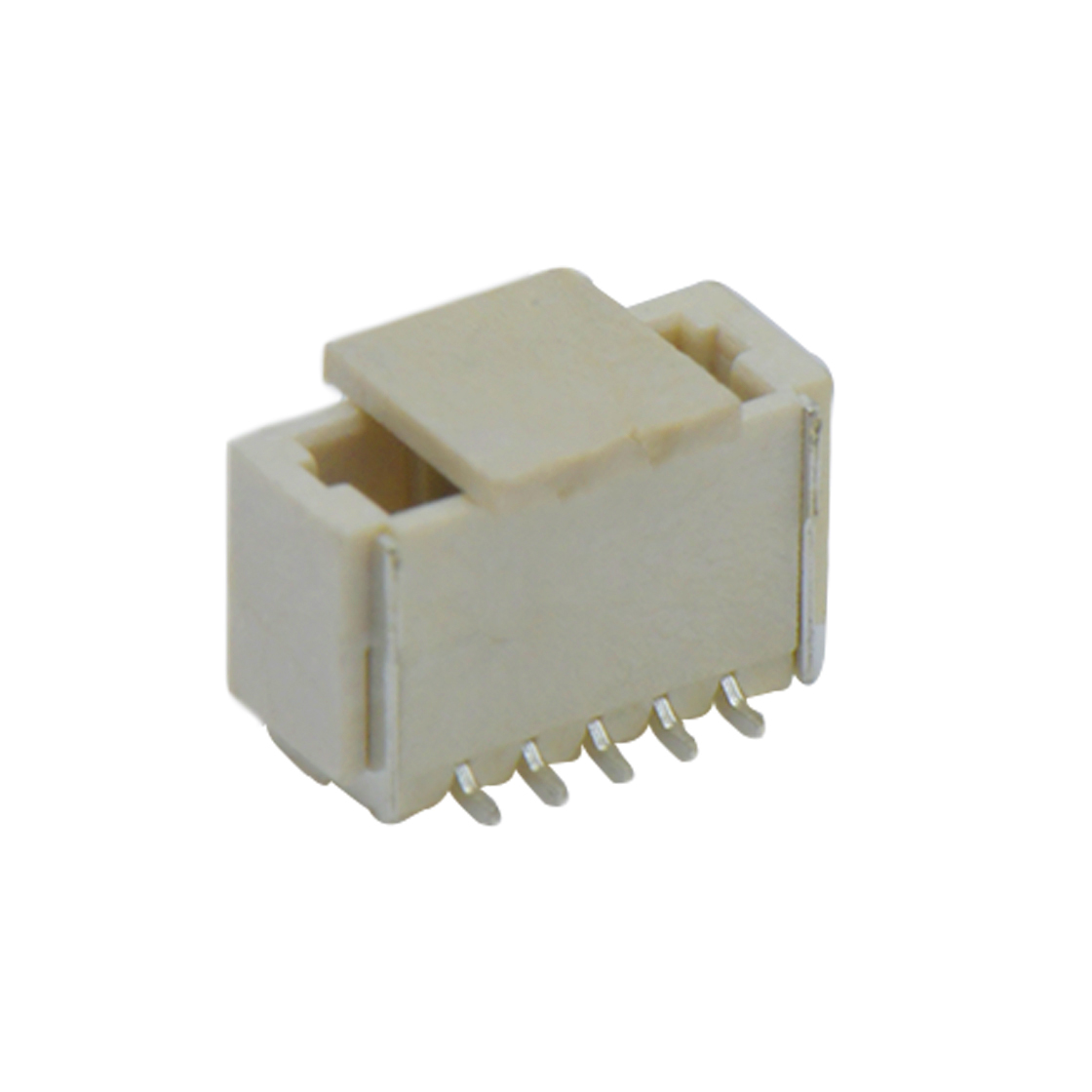 A1002线对板连接器Pitch 1.00mm 180° 单排立贴 Wafer 5Pin本色 亮锡