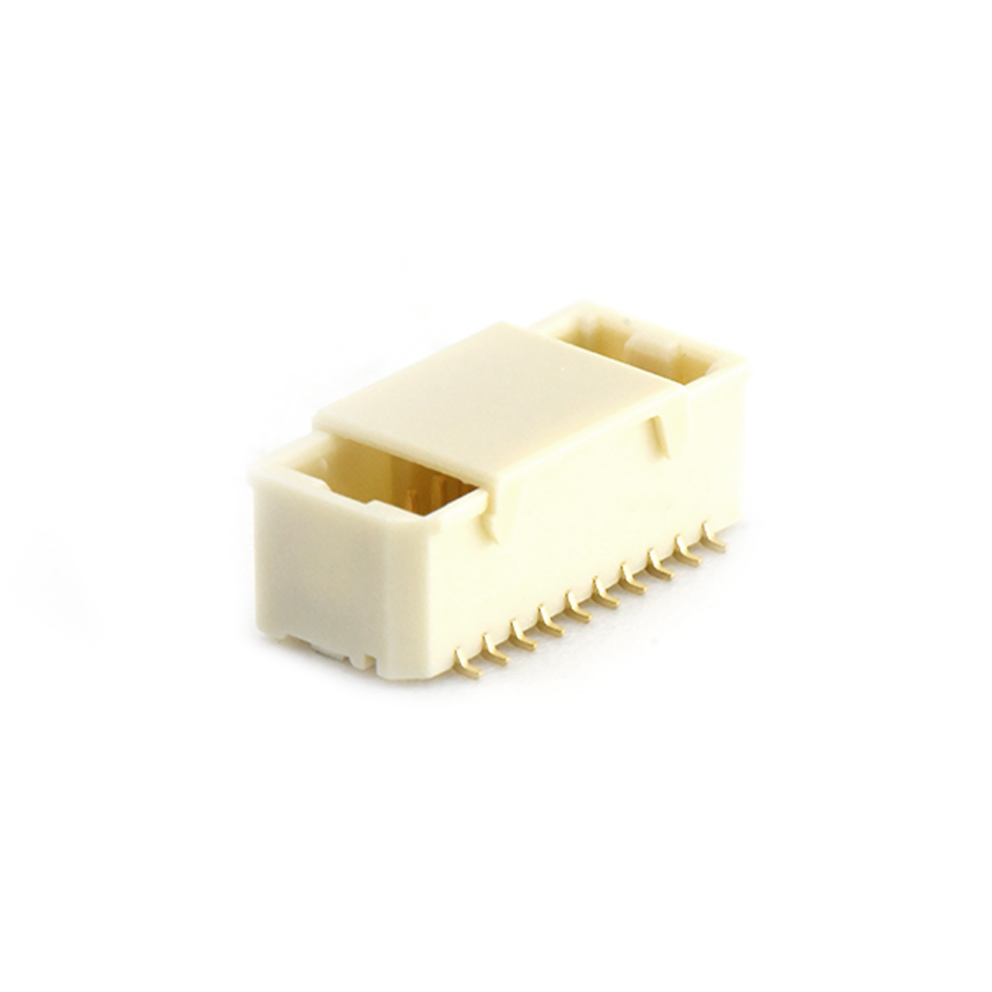 A1003线对板连接器Pitch 1.00mm 180° 双排立贴带吸附盖Wafer 2x10Pin本色 镀全金G/F