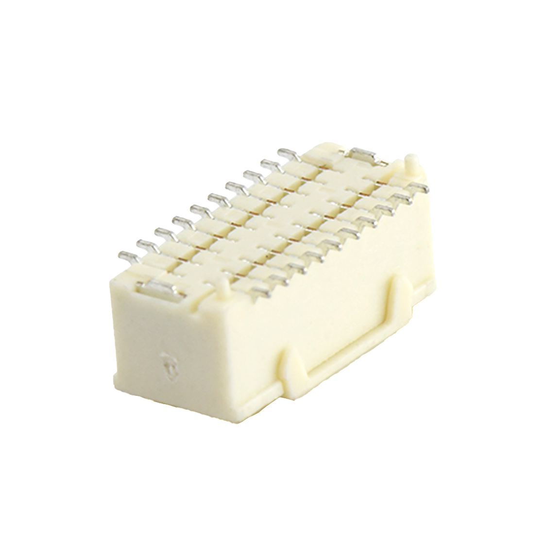 A1003线对板连接器Pitch 1.00mm 180° 双排立贴带吸附盖Wafer 2x10Pin本色镀亮锡