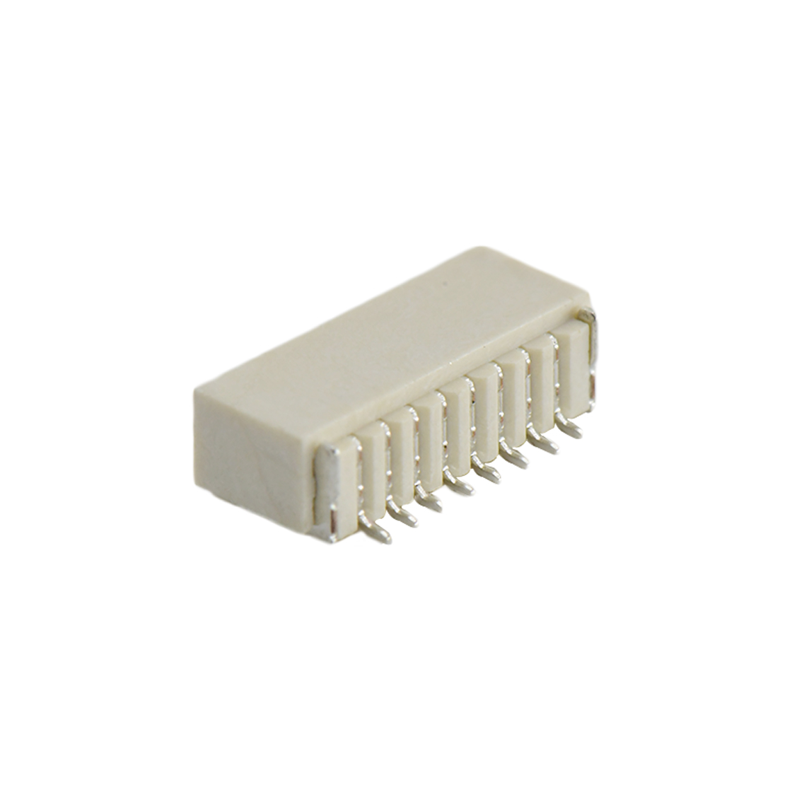 A1002线对板连接器Pitch 1.00mm 90° 单排卧贴 Wafer 8Pin本色 亮锡
