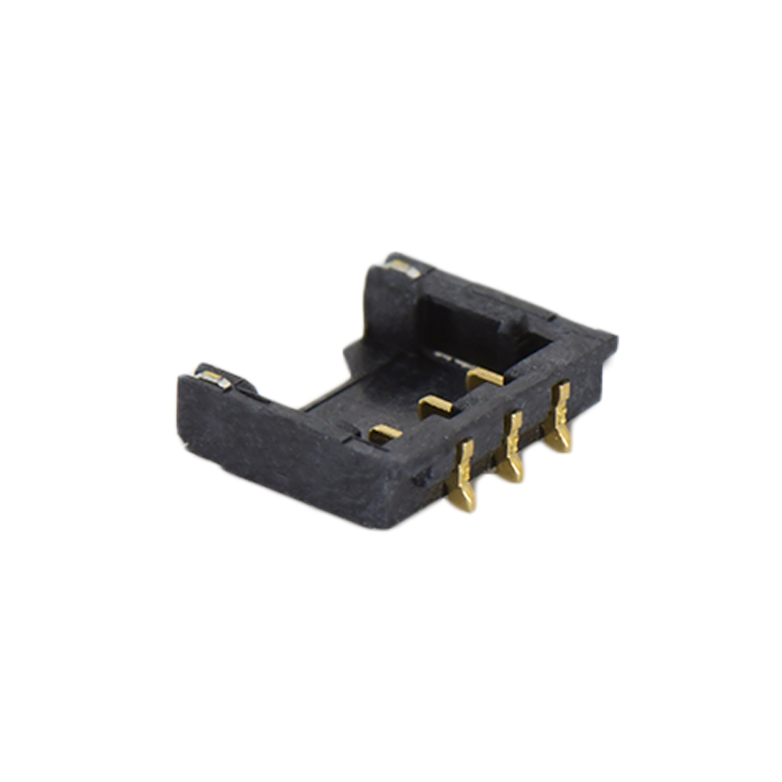 A1203线对板连接器Pitch 1.20mm 90°单排卧贴Wafer 3Pin黑色 镀全金G/F
