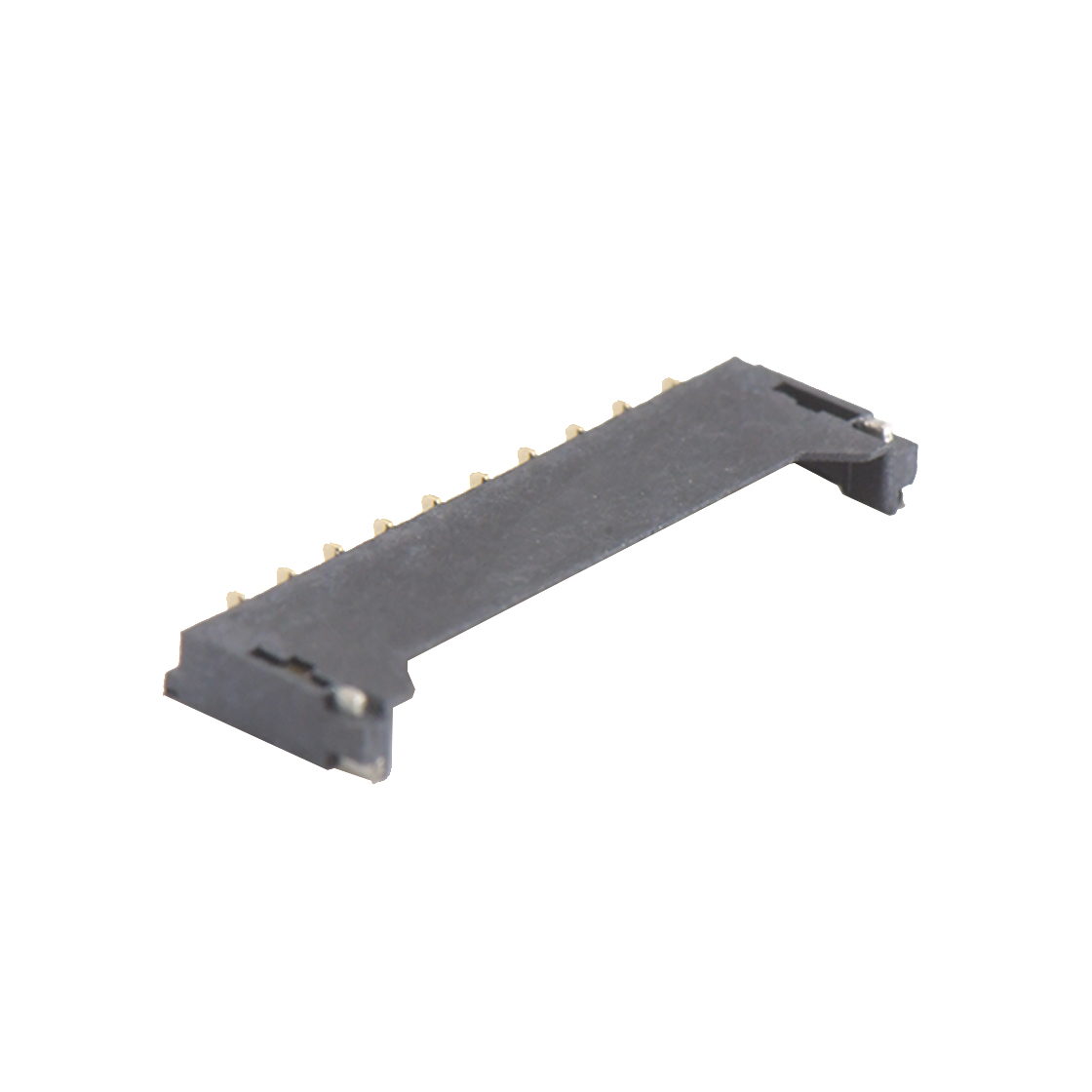 A1201线对板连接器Pitch 1.20mm 90°单排超薄卧贴 Wafer 10Pin黑色 G/F