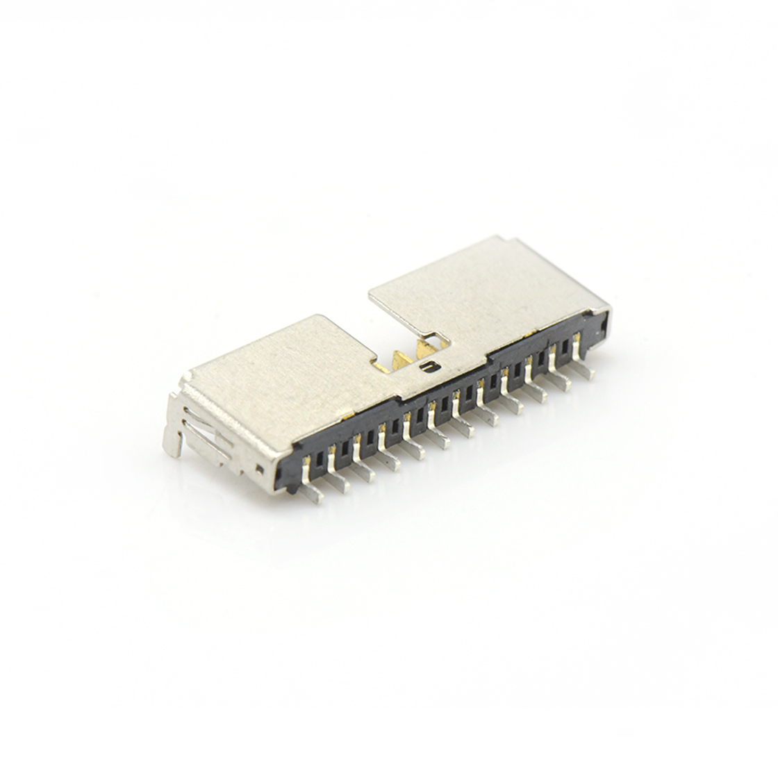 A125A线对板连接器Pitch 1.25mm 90°Battery H2.30单排卧贴+铁壳DIP Wafer