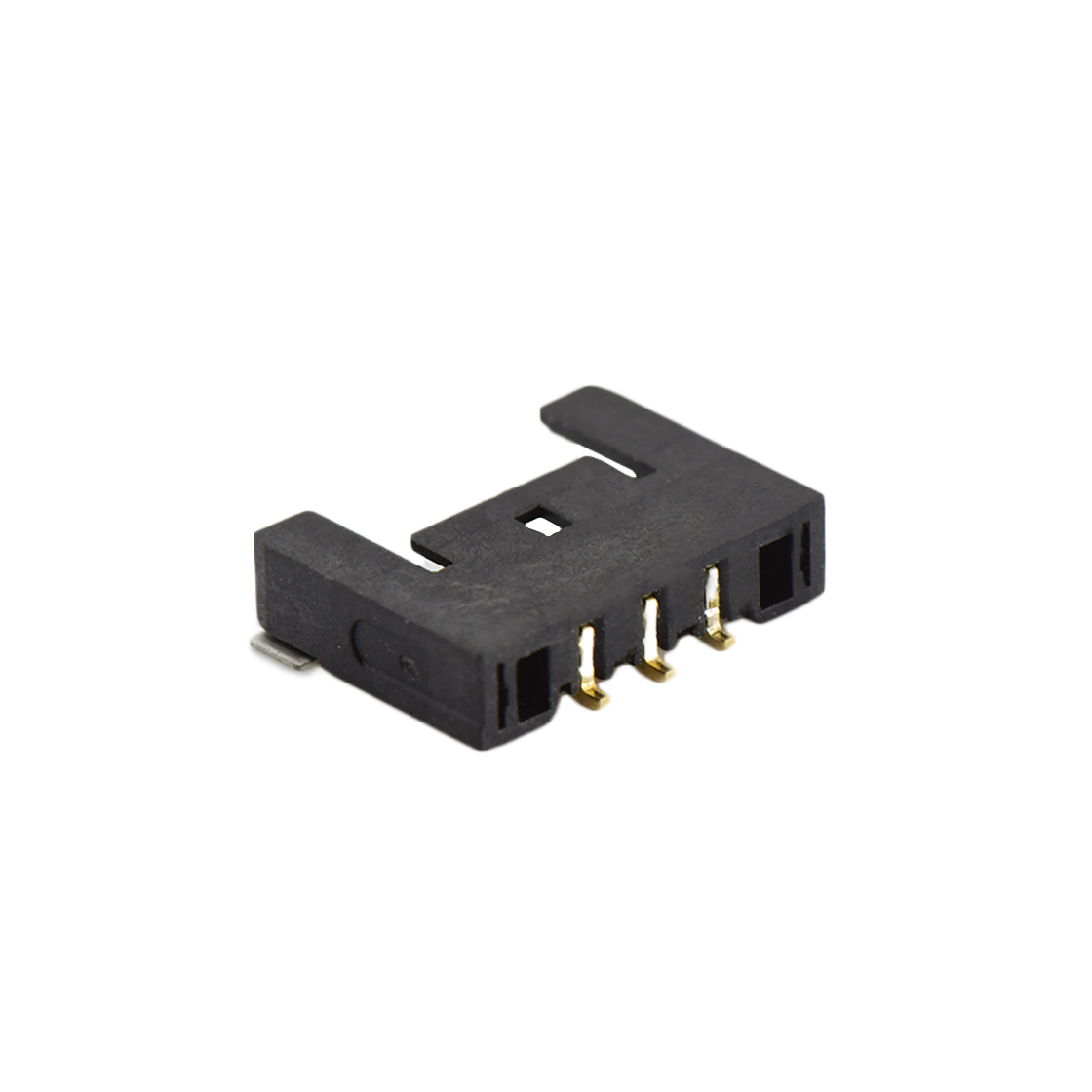 A1505线对板连接器Pitch 1.50mm 90°单排卧贴 Wafer PA4T 无卤 03Pin黑色 Gold flash