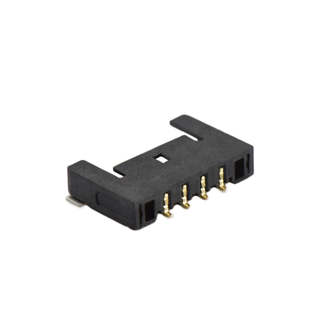 A1505线对板连接器Pitch 1.50mm 90°单排卧贴 Wafer PA4T 无卤 04Pin黑色 Gold flash