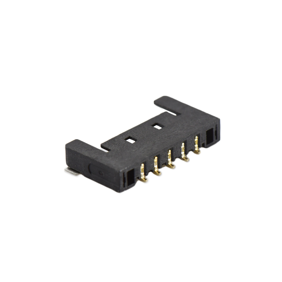 A1505线对板连接器Pitch 1.50mm 90°单排卧贴 Wafer PA4T 无卤 05Pin黑色 Gold flash