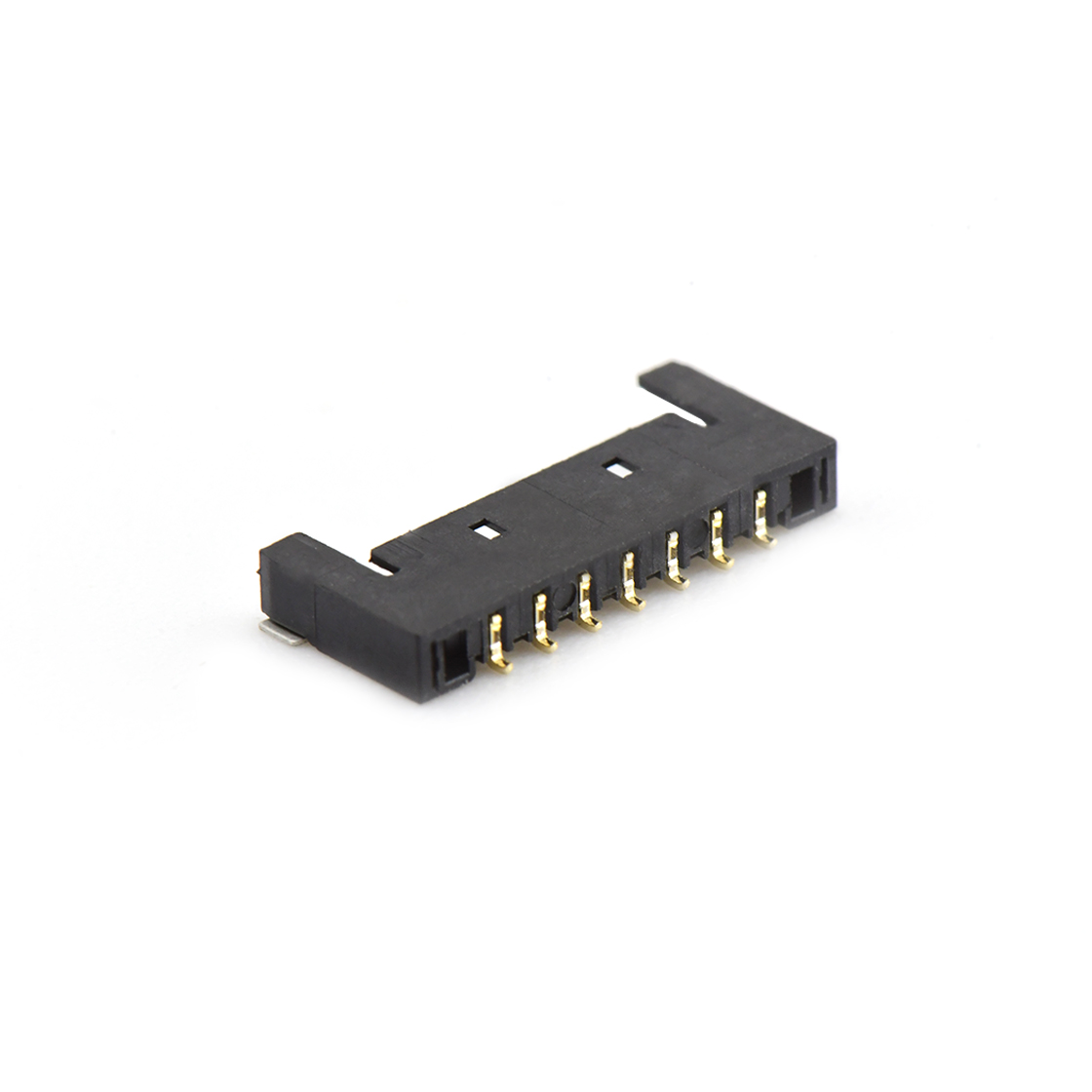 A1505线对板连接器Pitch 1.50mm 90°单排卧贴 Wafer PA4T 无卤 07Pin黑色 Gold flash