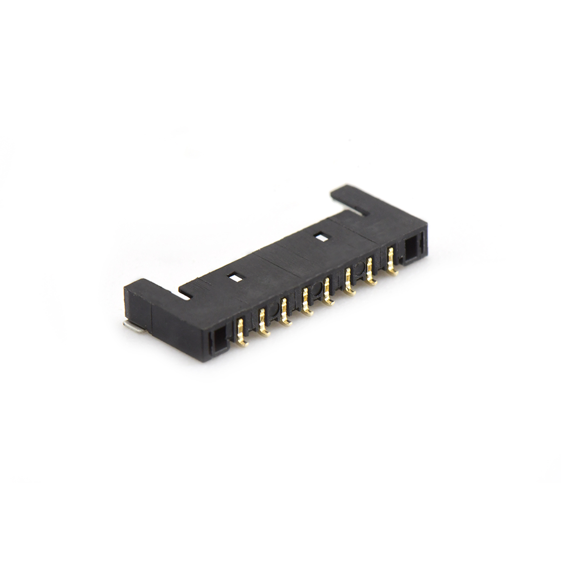 A1505线对板连接器Pitch 1.50mm 90°单排卧贴 Wafer PA4T 无卤 08Pin黑色 Gold flash